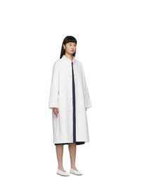 Blue Blue Japan White Quilted Coat
