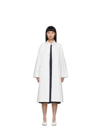 Blue Blue Japan White Quilted Coat