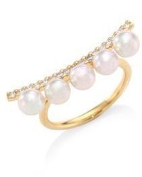 Majorica Brooke Faux Pearl Cocktail Ring