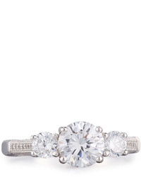 FANTASIA By Deserio Triple Round Cz Crystal Ring Clear