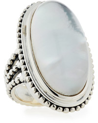 Stephen Dweck Crystal Quartz Mother Of Pearl Oval Ring