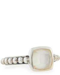 Stephen Dweck Crystal Quartz Mother Of Pearl Ring Size 7