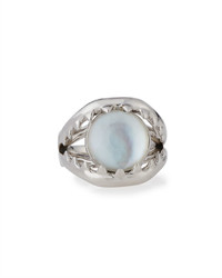 Stephen Webster Jaws Mother Of Pearl Crystal Doublet Ring Size 7