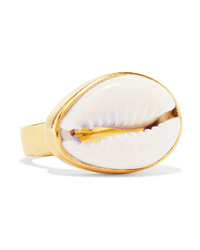 Tohum Puka Gold Plated And Shell Ring