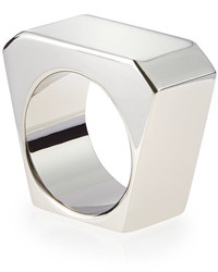 Saint Laurent Whitesilvertone Colorblock Ring