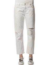 Acne Studios Distressed Ripped Jeans White