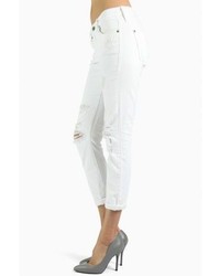 James Jeans Destroyed White Neo Beau Slouch Boyfriend