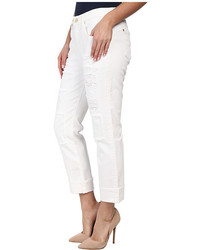 7 For All Mankind Relaxed Skinny W Patches Destroy In White Fashion 2