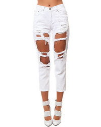 Reverse The Destroyed Boyfriend Jeans In White