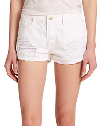 Frame Le Grand Garcon Distressed Shorts