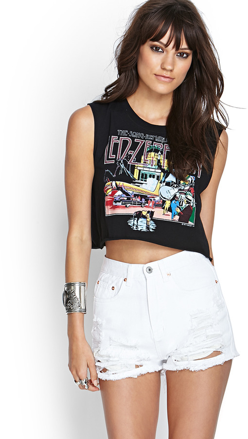 forever 21 high waisted ripped jeans