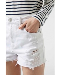 topshop white denim shorts
