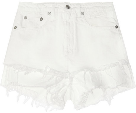 R 13 R13 Layered Distressed Denim Shorts 395 NET A PORTER.COM