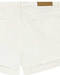 ChicNova White Korean Bf Style Loose Fit Ripped Denim Shorts