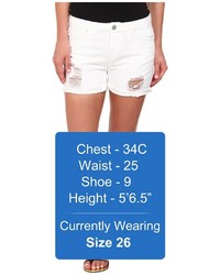 Blank NYC White Ripped Longer Short In As If