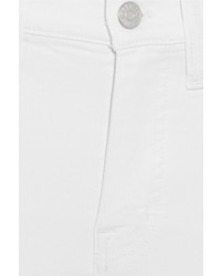 Madewell Cali Cropped Distressed High Rise Flared Jeans White