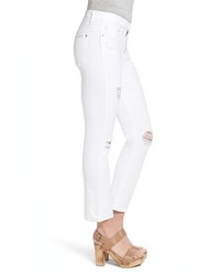 7 For All Mankind Destroyed Crop Bootcut Jeans