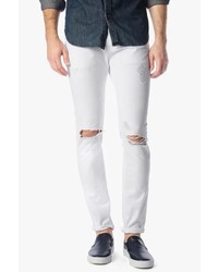7 For All Mankind Paxtyn Skinny With Clean Pocket In Destroyed White