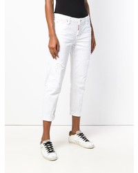 Dsquared2 Cropped Ripped Jeans