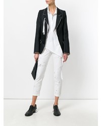 Ann Demeulemeester Distressed Cropped Leggings