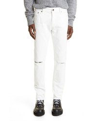 Off-White Distressed Skinny Jeans