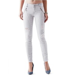 GUESS Letitia Mid Rise Skinny Jeans In Light Lilac Wash