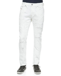 Diesel Thavar Distressed Jeans White