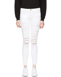 Frame White Le Color Ripped Jeans