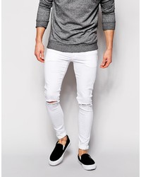 asos white ripped jeans