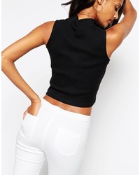 Asos Collection Rivington High Waist Denim Jeggings In White With Extreme Rips