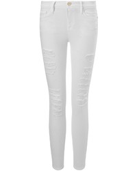 Frame Denim Blanc Le Colour Ripped Jeans