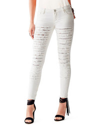 GUESS Destroyed Ultra Low Rise Skinny Jeans