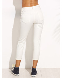 Shein Distressed Cropped Jeans
