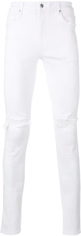 RtA Distressed Skinny Jeans, $356, farfetch.com