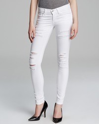 Flying Monkey Jeans Ripped Skinny In White