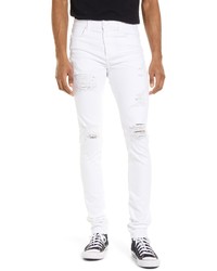 Monfrere Greyson Ripped Skinny Jeans In Destroyed Blanc At Nordstrom