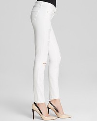 Paige Denim Jeans Verdugo Ultra Skinny In Optic White Destructed