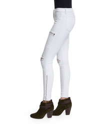 J Brand Kassidy Distressed Skinny Jeans White