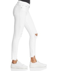 Pistola Audrey Distressed Skinny Jeans In White Water