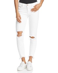 Pistola Audrey Distressed Skinny Jeans In White Water