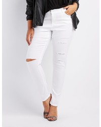 Charlotte Russe Plus Size Destroyed Skinny Jeans
