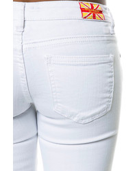 South Beach Style Hunter The Distressed Jeans In White