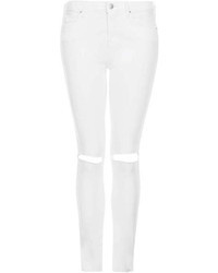 Topshop Super Soft Skinny Mid Rise Ankle Grazer Jeans With Rip Detail And Authentic Trims Love These Shop All Skinny Leigh Jeans