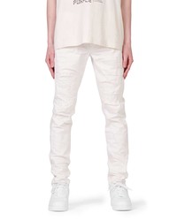 PURPLE White Destroyed Low Rise Skinny Jeans In Outline At Nordstrom