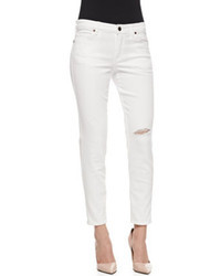 CJ by Cookie Johnson Wisdom Distressed Skinny Ankle Jeans Optic White