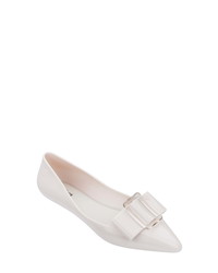 White Rubber Ballerina Shoes