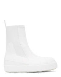 White Rubber Chelsea Boots