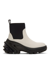 White Rubber Chelsea Boots