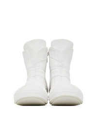 Rick Owens White Ped Sneakers
