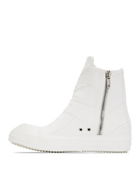 Rick Owens White Ped Sneakers